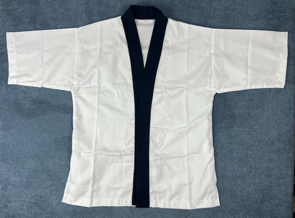 Sushi Chef Uniform Short Kimono Happi Coat Unisex Short Sleeves Unbranded Size M
