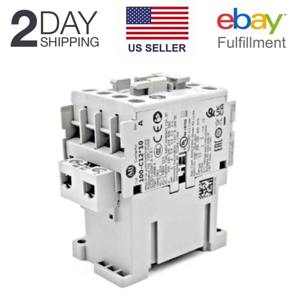 Allen Bradley 100-C12D10 12A 110V 50 Hz/ 120V 60 Hz AC Contactor USA NEW IN BOX