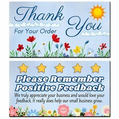 eBay Seller Thank You For Your Order Cards Small Business Leave A Review Notes
