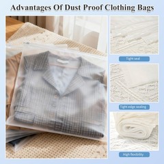 100Pcs Clothing Packaging Bags 10×13 Inch-Plastic Zipper Apparel Bags for Shi…
