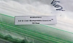 100ct 9″ x 12″ x 2 mil Clear Biodegradable Zip Lock Bags by Minigrip GreenLine