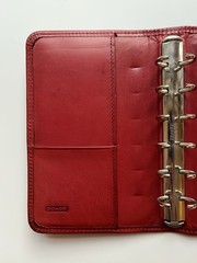 Vintage Coach Agenda Organizer Red Glove Tanned Leather Filofax Pocket Size