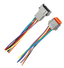 Assembled Deutsch 2,3,4,6,8,12 Pin,12, 14, 16 & 18 AWG waterproof connector