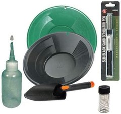 Sluice Monkey 10″ Green & Black Gold Pan Panning Kit