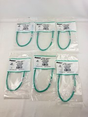 x(6) PANDUIT UTPSP1GRY ETHERNET PATCH CORD, 1 FT