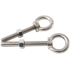 Lifting Eye Bolts Nuts & Washers Stainless Steel A2 304 Longshank Metric M3-M20