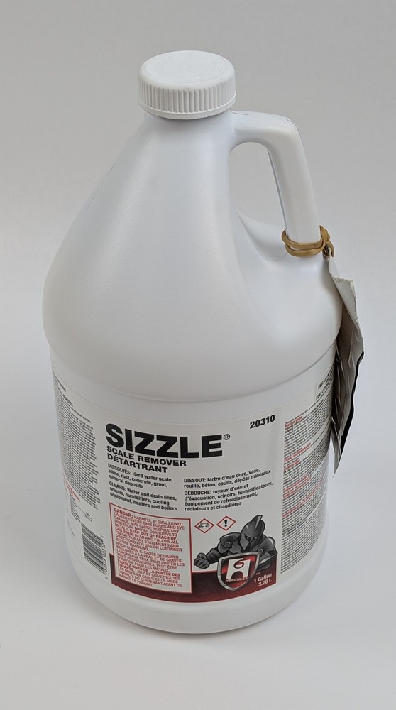 Hercules Sizzle Scale Remover 20310 Industrial Descaler & pH Test Kit 1 Gallon