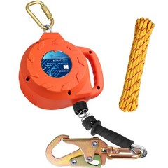 TRSMIMA Fall Protection Retractable Lanyard – 20ft 20ft, ORANGE