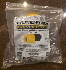 HOME-FLEX 1″ Polypropylene Underground Yellow Poly Gas Pipe Conversion Fitting