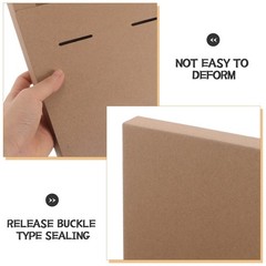 10Pcs Kraft Paper Cardboard Boxes for Shipping Albums Drawings and Documents