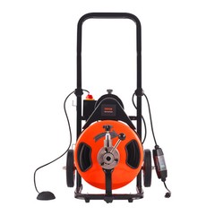 VEVOR Drain Cleaner Machine Electric Drain Auger 75 FT x 1/2 In Auto Feed