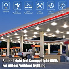 10PCS 150W LED Gas Station Canopy Lights Commercial Garage Gym Lamp 4500K-5700K
