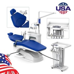 Tuojian Dental Unit Chair Computer Controlled DC Motor PU Hard Leather+Stool FDA