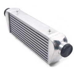 Universal 27x7x4 Aluminum Intercooler 3 Inch Inlet Outlet Turbo Direct Fit
