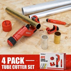 SHALL 4-Piece Tubing Cutter Set, for Copper, Aluminum, Stainless Steel,PVC Pipe