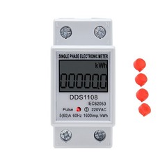 LCD Single Phase Electric Energy Meter KWH Power Usage Monitor 220V 60A DDS1108