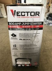 VECTOR 800 Amp Jump Starter with USB Power