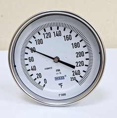 Wika TG53 / 7-1-2IN / 0-250F / 8100MY3Y NPT Bimetal Thermometer