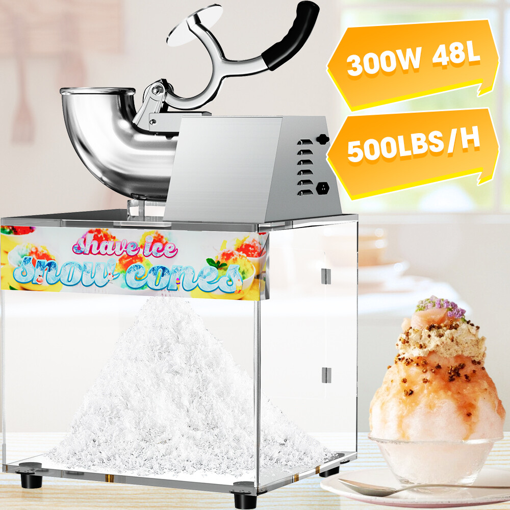 Ice Cub Shaved Ice Machine Commercial Ice Shaver Snow Cone Maker Premium 300W