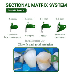 Dental Matrix Bands Ring Sectional Matrice Clamp Fit Garrison Palodent V3 System