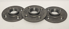 FLOOR FLANGE MALLEABLE IRON 1″ FNPT VIETNAM LOT OF 3