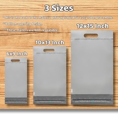 100 Count Frosted Mailers 10×13 with Built-In Handle for Events and Shipping