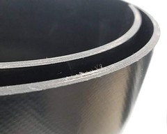Neoprene Rubber Fabric Reinforced 1/4″ Thick x 12″ wide x 12″ Long, Black