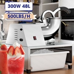 Commercial Ice Shaver Ice Shaving Machine, with Hopper, Electric Snow Cone Maker