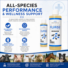 Purge – Natural wormer / coccidia tx for cattle, goats, sheep, pigs, cats & dogs