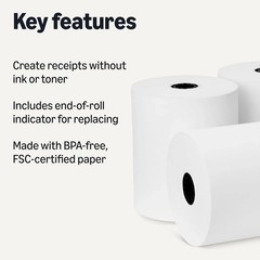 3 1/8″ x 230′ THERMAL POS RECEIPT PRINTER ROLL PAPER BPA FREE USA 50 ROLLS