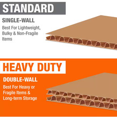 Large Moving, Shipping, Packing Box with Handles (40 Pack)
