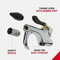 Milton S-153 1/4″ NPT Lever Style Blow Gun, Single, United States
