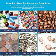 3”x 4″, 100 pcs 2 mil Clear Plastic Reclosable Zip Zipper Lock Jewelry Bags