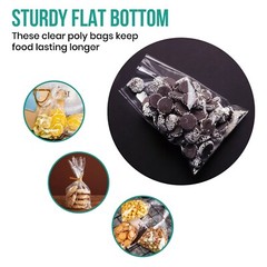 HEAVY DUTY Clear Poly Bags 4-Mil Flat Open Top Plastic Packaging Packing