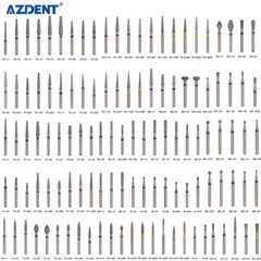 100pcs AZDENT Dental Diamond Burs For High Speed Handpiece Friction Grip 1.6mm