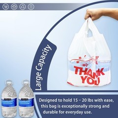 White Thank you bags, 100PCS T shirt bags, To Go Bags,Grocery bags, Reusable …
