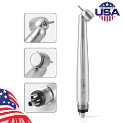5 X Dental Handpiece 45 Degree Surgical High Speed Turbine Single Spray 4Hole