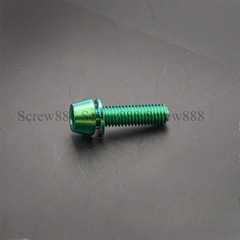 M5 M6x16 18 20 25mm Titanium Bolt+Washer MTB Bike Fixed Stem Handlebar Part 6pcs