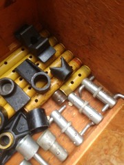 Large lot of Enerpac & Blackhawk hydraulic cylinder attachments and parts