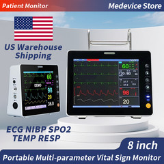 8-inch Multi-parameter Portable Patient Monitor ECG NIBP Spo2 TEMP RESP