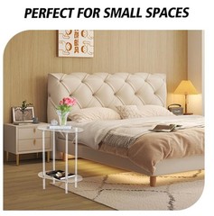 Modern Clear Acrylic Narrow Side Table for Small Spaces, 15.55″ L x 7.87″ W x…