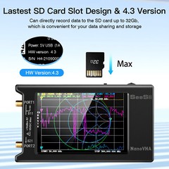 NanoVNA-H4 Vector Network Analyzer 10KHz-1.5GHz VHF HF UHF 4.3″ Antenna Analyzer