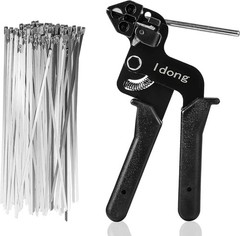 Professional Stainless Steel Cable Tie Gun Kit with 100PCS High-Strength Ties