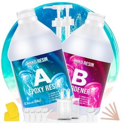 1 Gallon 2-Part Crystal Clear Epoxy Resin Kit, Food Grade, UV Resistant