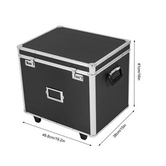 Locking File Chest File Rails Letter/Legal Files Storage Box with Wheels&Handle