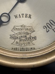 Vintage Crosby L Henry R Worthington Brass Water Pressure Steam Gauge Valve Co