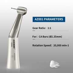 AZDENT Dental Handpiece Slow Low Speed Contra Angle E-type Push Button Air Motor