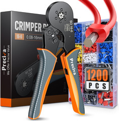 Professional Ferrule Crimping Tool Kit with 1200 Terminal Connector Sleeves
