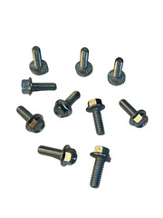 (100 Pcs) 1/4-20×3/4 Grade 5 Hex Serrated Flange Bolts Screws (FT) Zinc Clear