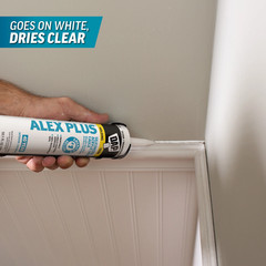 (4 Pack) Alex plus 10.1 Oz Clear All Purpose Acrylic Latex Caulk plus Silicone